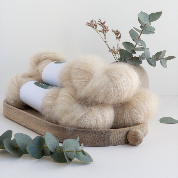 S&auml;ie Silk Mohair, Evening White, 50g